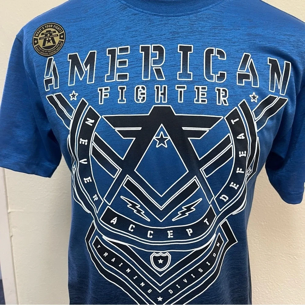 American Fighter Men's Navy & White Geometric Graphic Tee